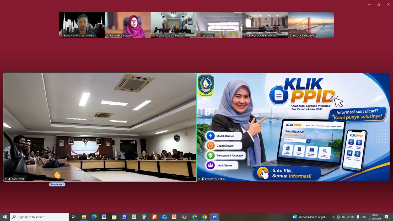 Bawaslu Kabupaten Lingga Ikuti Launching Aplikasi E-Monev dan Monev KIP Tahun 2026