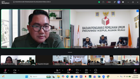 Bawaslu Lingga Ikuti Klinik Penanganan Pelanggaran Pemilu Edisi 6, Tingkatkan Kapasitas Penanganan Perkara