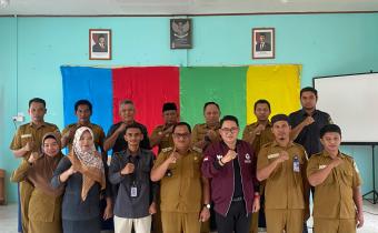 Bawaslu Kabupaten Lingga melaksanakan audiensi bersama Pemerintah Desa Tanjung Harapan, Kecamatan Singkep