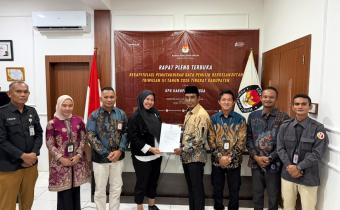 Bawaslu Kabupaten Lingga Sampaikan Masukan dalam Rapat Pleno Terbuka Rekapitulasi PDPB Triwulan III Tahun 2026